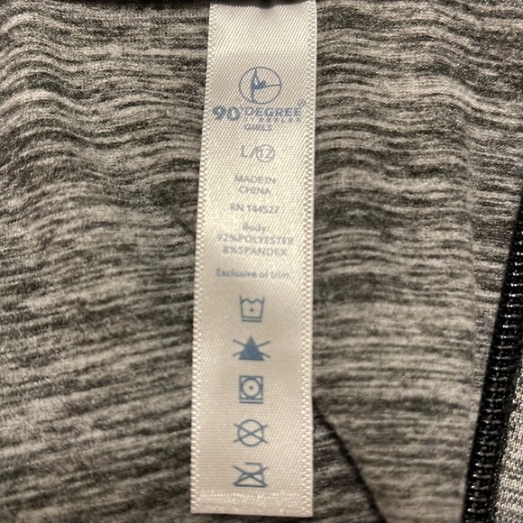 90 degrees by reflex girls sporty zippered hoodie - Picture 4 of 4